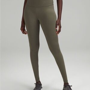 Lululemon Athletica Green Leggings with High-Rise Waistband